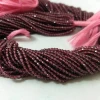 Natural 2mm Rhodolite Garnet Micro Faceted Gemstone Loose Beads For Jewelry Making