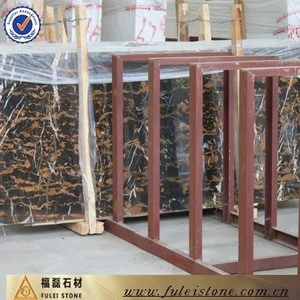 Natural Stone Black and Gold Marble for Sale