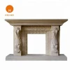 Natural Stone Marble Wall Mounted Gas Fireplace Marble Fireplace Indoor