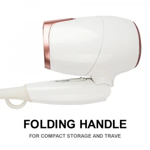 Negative ion mini portable folding hair dryer