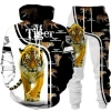 New Animal 3D Tiger Printed Hoodie + Pants Suit Cool Men/Women 2 Pcs Sports wear Tracksuit Set Autumn And Winter Mens Clothing