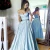 Import New Arrival Various Colored  A Line Off the Shoulder Long Satin Prom Dress 2019 from China