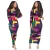 Import New Arrivals Fashion Colorful Print Wrap Skirt Suit Two-piece Long Sleeves Casual Dresses Plus Size Women Club Dress from China