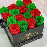 New Creative Gift Box Wedding Rose Packaging Cardboard Red Square Flower Box
