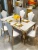Import New design hot sale European-Style Gold Dining Table Stainless Steel Marble Dining Table and Chair Combination from China