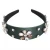 Import New design hot selling acrylic rhinestone flower fabric covered wide women headbands with 5 colors from China