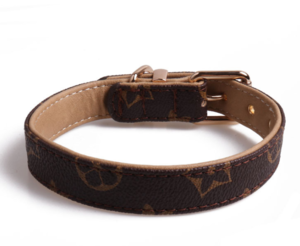 New design pet collar leash set flower grid classic dog collar leash manufacturers direct sales