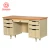Import New design steel office furniture 6 drawer computer metal office desk with filing cabinet from China
