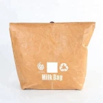 New design tyvek paper kraft color bottle cooler bag with aluminum foam