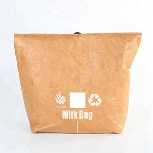 New design tyvek paper kraft color bottle cooler bag with aluminum foam