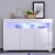 Import New design wood LED cupboard storage 2 door 4 drawer side cabinet withe gloss Sideboard Cabinet Tableware Storage Credenza from China