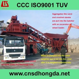 New Designed YHZS60 Mobile Concrete Mixing Plant with CCC/ISO9001 Certificate on Sale