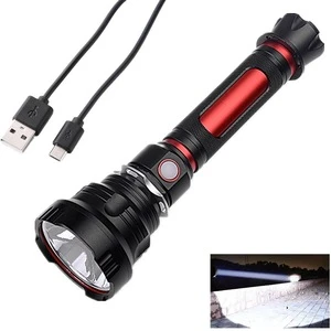 New Multifunction USB Charging Rechargeable Torch Light T40 Waterproof 2000 Meter hunting Flashlight Powerful FlashlightS