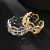 Import New Personality Inlaid Zircon geometrical shape Open Ring Hip Hops Irregular Resizable CZ Lightning Finger Ring from China