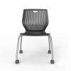 New PP Armless 4 Legs Stackable School Training Office Meeting Chair with Writing Tablet