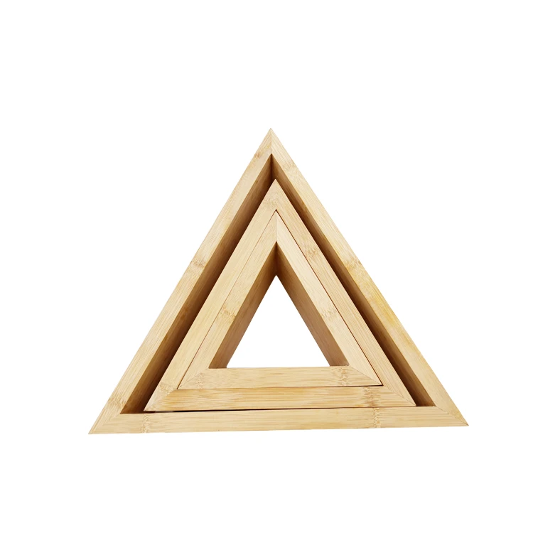 New product bamboo triangle wall hanging modern home decoration pieces
