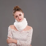 New style fashionable faux rabbit fur custom winter women neck scarf