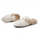 New Stylish Mules Women Slipper Fur Slide Genuine Leather Slipper Mule Women Mules Fur Slipper