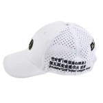 New Trends Waterproof Embroidered Logo Laser Cut Hole Golf Mesh Trucker Hat