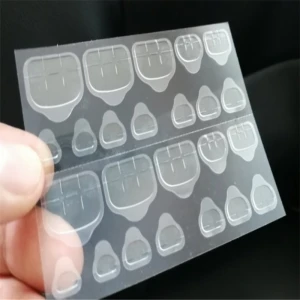 New type  waterproof jelly nail glue stickers custom BYB double sided adhesive nail sticker