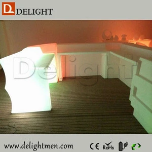 Night club furniture remote control illuminated portable furniture with led light for wedding