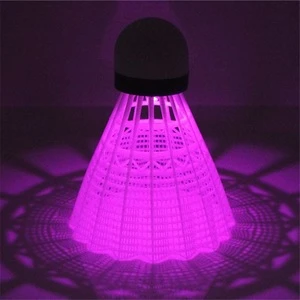 Night LED luminous plastic badminton indoor and outdoor sports new color luminous ball