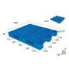 No.10 1000x1000x150mm  recycled plastic cheap plastic pallet with reinforced steel bars