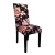 Import Non-slip dustproof soft chair cover flower plant pattern wedding dining chair cover from China