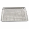 Non stick bakeware set bakery tools- aluminum sheet pan with stainless steel cooling rack