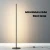 Import Nordic black white minimalist modern simple metal line living room LED standing floor lamp from China