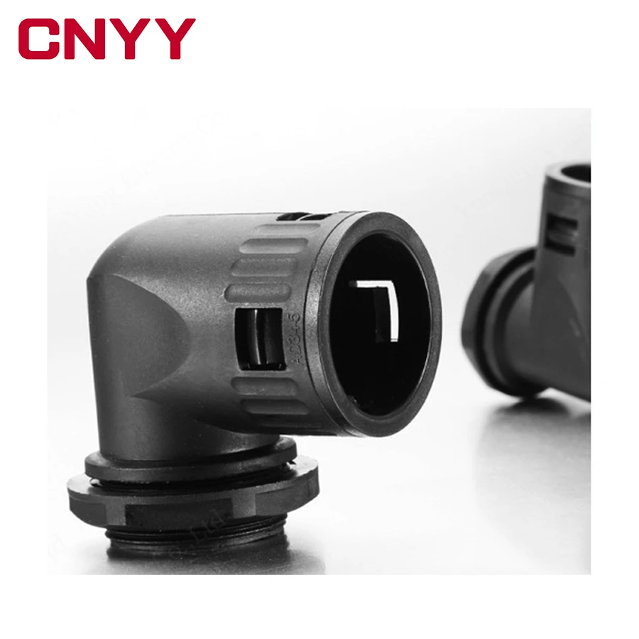 nylon 90 degree quick union fitting elbow cable connector for flexible conduit