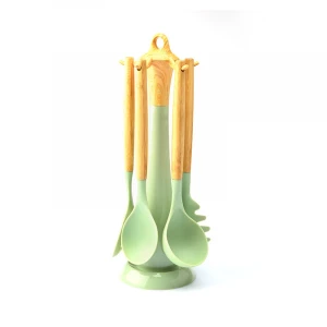 Nylon  Stylish 6pcs Kitchen Accessories with Wooden Handle Tools Set Best Selling Kitchen Supplies