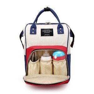 OEM custom multifunctional designers polyester mother baby backpack tote diaper bag