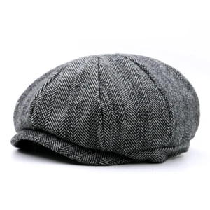 OEM service custom 100% wool winter Ivy Hats Short Brim Berets Men Caps Blank Wool Beret