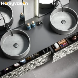 One Click Defog Function Wall Mounted Wooden Bathroom Cabinet Double Sink Vanity Set Bathroom Cabinet Ceramics Vessel Sink