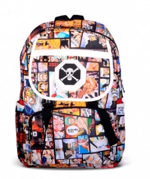 One Piece Bag Law Logo Black Canvas Anime Backpack Bags