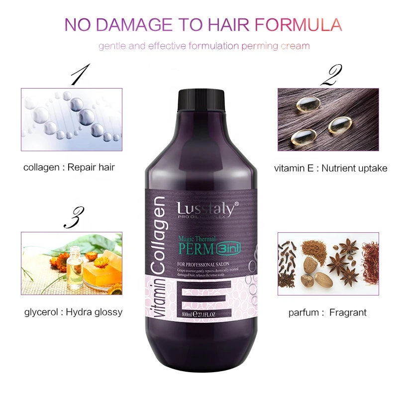 One step 3 in 1 smart perm lotion permanent result for salon professional treatment