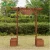 Import Ornament Garden Wooden Arch Wedding Arbour With Flower Pot from China