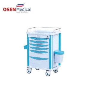 OSEN-HT57 Hospital Luxury Abs Trolley Abs Emergency Drugs Equipment Hospital Medical Cart Trolley