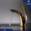 OUBAO New design brass golden mixer taps bath basin faucet for bathroom OB-QY8801