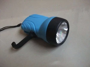 Outdoor emergency use 0.5W hand crank Generator flashlight torch