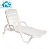 Outdoor Furniture White Beach Sunbed, Plastic Sun Lounger Supplier