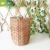 Import outdoor garden classic round rattan flower basket with plastic liner from China
