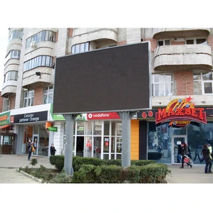 outdoor p8 full color smd module size 256x128mm waterproof ironed steel cabinet led advertising screen