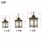 Outdoor waterproof garden lamp antique corridor villa aisle decorative chandelier balcony terrace suction crane pendant light