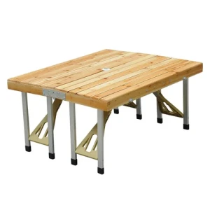 outdoor wood piece portable folding table and chairs sets picnic car table sets folding chair attached table