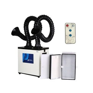 PA-300TD-IQ Fume Extraction System Nail Manicure Table Dust Collector Smoke Eater with Hepa Filter