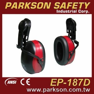 PARKSON SAFETY Taiwan Double Color Fashion Design Metal Free Earmuff Ear Protector For Safety Helmet ANSI S3.19 CE EN352 EP-187D