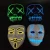 Import Party supply USB rechargeable  EL light up LED mask for Halloween from China
