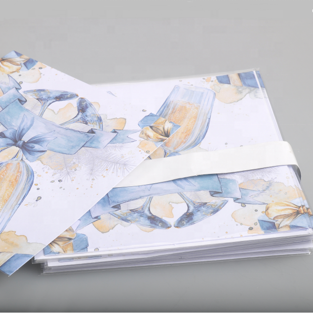Buy Personalised Paper Craft 140*140mm Folded Brochure Matte Paper Thank You Greeting Cards